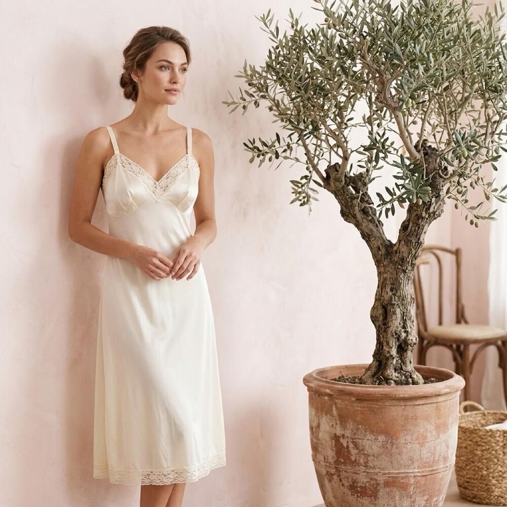 Vanity-fair Women's Cream and White Dress